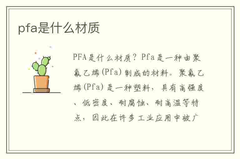 pfa是什么材质(pfa是什么材料)